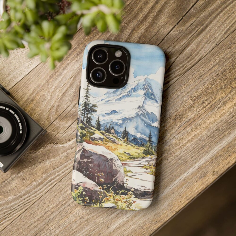 Mount Rainier Phone Case - Tough Case - On Wood Table Mount Rainier Phone Case - Tough Case - On Wood Table