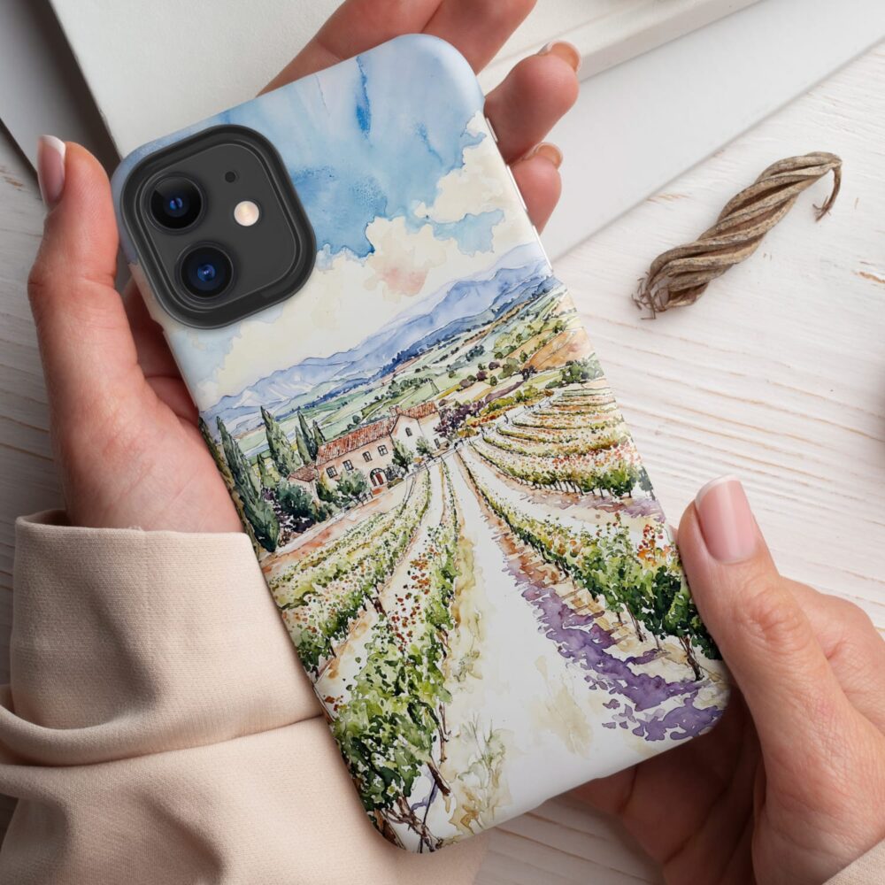 Napa Valley Phone Case - Tough Case - Holding in Hand Napa Valley Phone Case - Tough Case - Holding in Hand