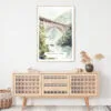 New River Gorge Bridge Watercolor Art Print - Shelf - Portrait