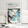 Niagara Falls Watercolor Art Print - Wood Frame standing on Floor