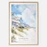 Outer Banks Cottage Watercolor Art Print - Main - Wood Frame