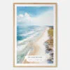 Outer Banks NC Watercolor Art Print - Main - Wood Frame