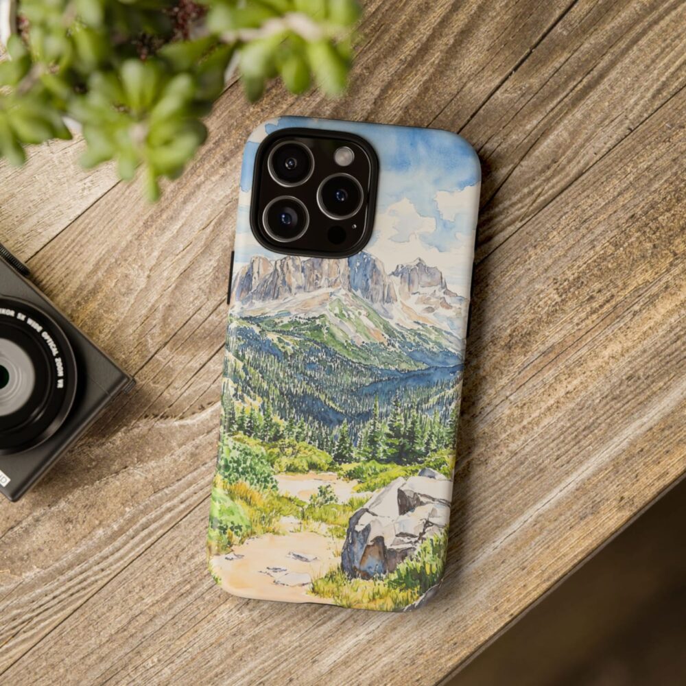 Rocky Mountains National park Phone Case - Tough Case - On Wood Table Rocky Mountains National park Phone Case - Tough Case - On Wood Table