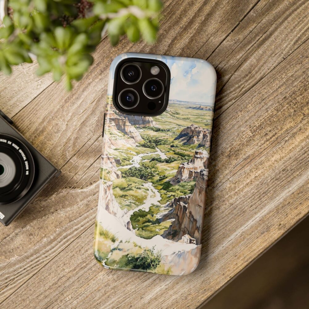 Theodore Roosevelt National Park Phone Case - Tough Case - On Wood Table Theodore Roosevelt National Park Phone Case - Tough Case - On Wood Table