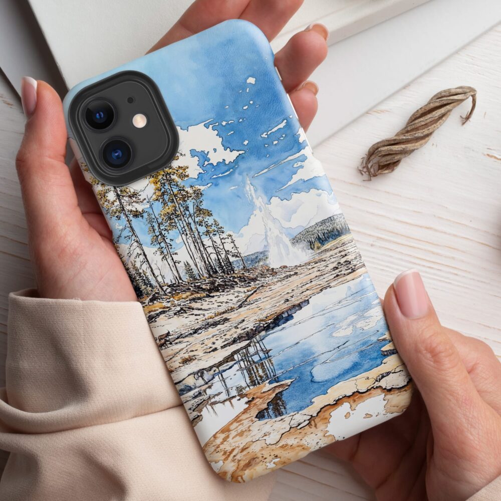 Yellowstone National Park Phone Case - Tough Case - Holding in Hand Yellowstone National Park Phone Case - Tough Case - Holding in Hand