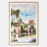 00 - Balboa Park Watercolor Art Print - Main - Wood Frame