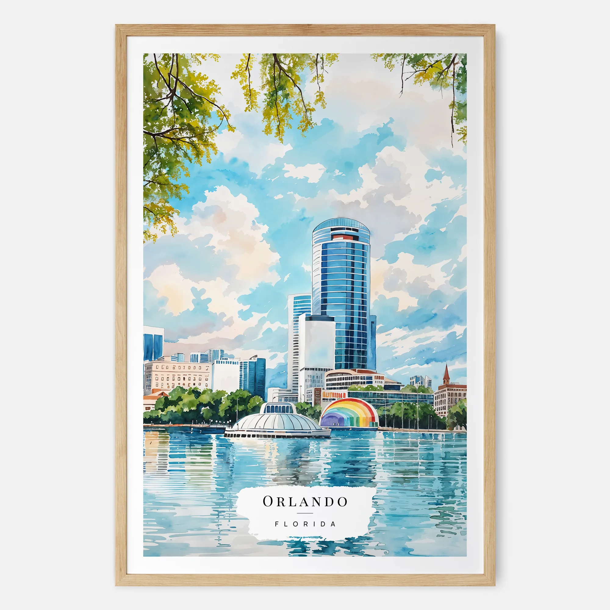 Orlando Florida Watercolor Art Print