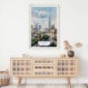 02 - London The Shard Watercolor Art Print Hanging above Shelf
