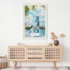 02 - Orlando Florida Watercolor Art Print Hanging above Shelf