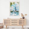 02 - Orlando Florida Watercolor Art Print Hanging above Shelf