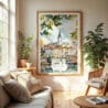 04 - Belgrade Watercolor Wall Art in Boho Living Room