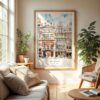 04 - Brussels Watercolor Wall Art in Boho Living Room