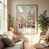 04 - Brussels Watercolor Wall Art in Boho Living Room