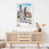 Boston Harbor Watercolor Art Print - Shelf - Portrait