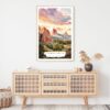 Colorado Springs Watercolor Art Print – Shelf – Portrait