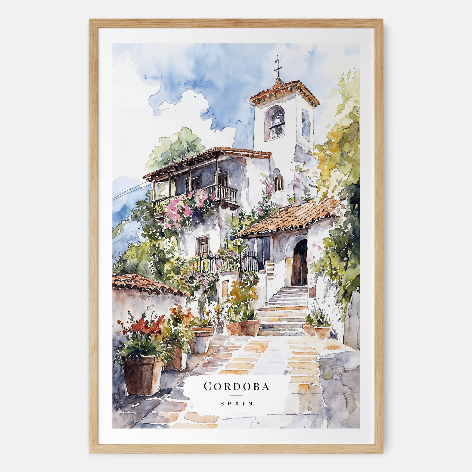 Cordoba Spain Watercolor Art Print