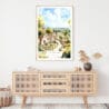 Cotswolds Watercolor Art Print - Shelf - Portrait