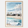 Los Angeles Waterfront Watercolor Art Print - Main - Wood Frame