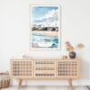 Los Angeles Waterfront Watercolor Art Print - Shelf - Portrait