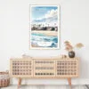 Los Angeles Waterfront Watercolor Art Print - Shelf - Portrait