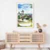 Quebec Château Frontenac Watercolor Art Print - Shelf - Portrait