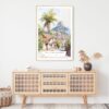 Rio De Janeiro Rocinha Favela Watercolor Art Print - Shelf - Portrait