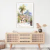 Rio De Janeiro Rocinha Favela Watercolor Art Print - Shelf - Portrait