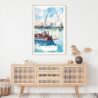 St Louis Skyline Watercolor Art Print - Shelf - Portrait