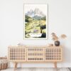 The Dolomites Watercolor Art Print - Shelf - Portrait