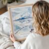 Woman Holding Framed Salar de Uyuni Watercolor Wall Art - Portrait