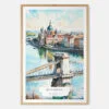 00 - Budapest Hungary Watercolor Art Print - Main - Wood Frame.jpg