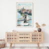 02 - Budapest Hungary Watercolor Art Print Hanging above Shelf.jpg
