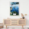 02 - Capri Italy Watercolor Art Print Hanging above Shelf.jpg