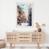 02 - Hanoi Old Quarter Watercolor Art Print Hanging above Shelf.jpg