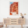 02 - Petra Jordan Watercolor Art Print Hanging above Shelf.jpg