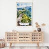 02 - The Great Wall of China Watercolor Art Print Hanging above Shelf.jpg