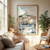 04 - Marseilles Watercolor Wall Art in Boho Living Room.jpg