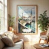 04 - Zurich Switzerland Watercolor Wall Art in Boho Living Room.jpg