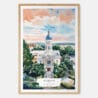 00 - Athens Georgia Watercolor Art Print - Main - Wood Frame.jpg