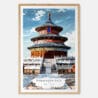00 - Beijing Forbidden City Watercolor Art Print - Main - Wood Frame.jpg