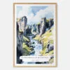 00 - Fjadrargljufur Canyon Watercolor Art Print - Main - Wood Frame.jpg