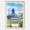 00 - Perth Australia Watercolor Art Print - Main - Wood Frame.jpg