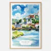 00 - Salzburg Austria Watercolor Art Print - Main - Wood Frame.jpg