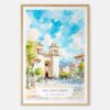 00 - San Salvador Watercolor Art Print - Main - Wood Frame.jpg