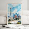 01 - Framed Beijing Skyline Watercolor Wall Art leaning against couch - Portrait.jpg