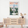 02 - Athens Georgia Watercolor Art Print Hanging above Shelf.jpg