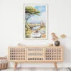 02 - Serengeti Africa Watercolor Art Print Hanging above Shelf.jpg