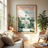 04 - Athens Georgia Watercolor Wall Art in Boho Living Room.jpg