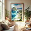 04 - Palawan Philippines Watercolor Wall Art in Boho Living Room.jpg
