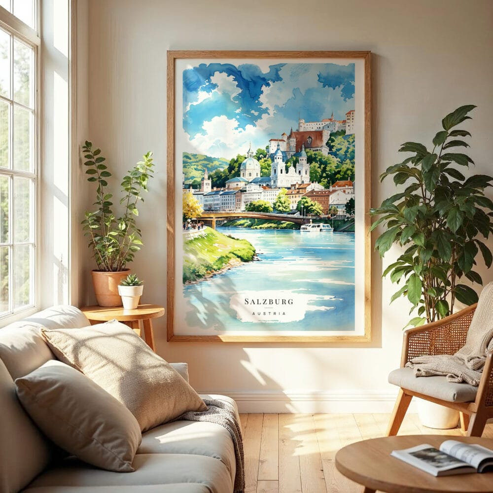 04 - Salzburg Austria Watercolor Wall Art in Boho Living Room.jpg 04 - Salzburg Austria Watercolor Wall Art in Boho Living Room.jpg
